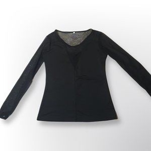 Black long sleeve top size L